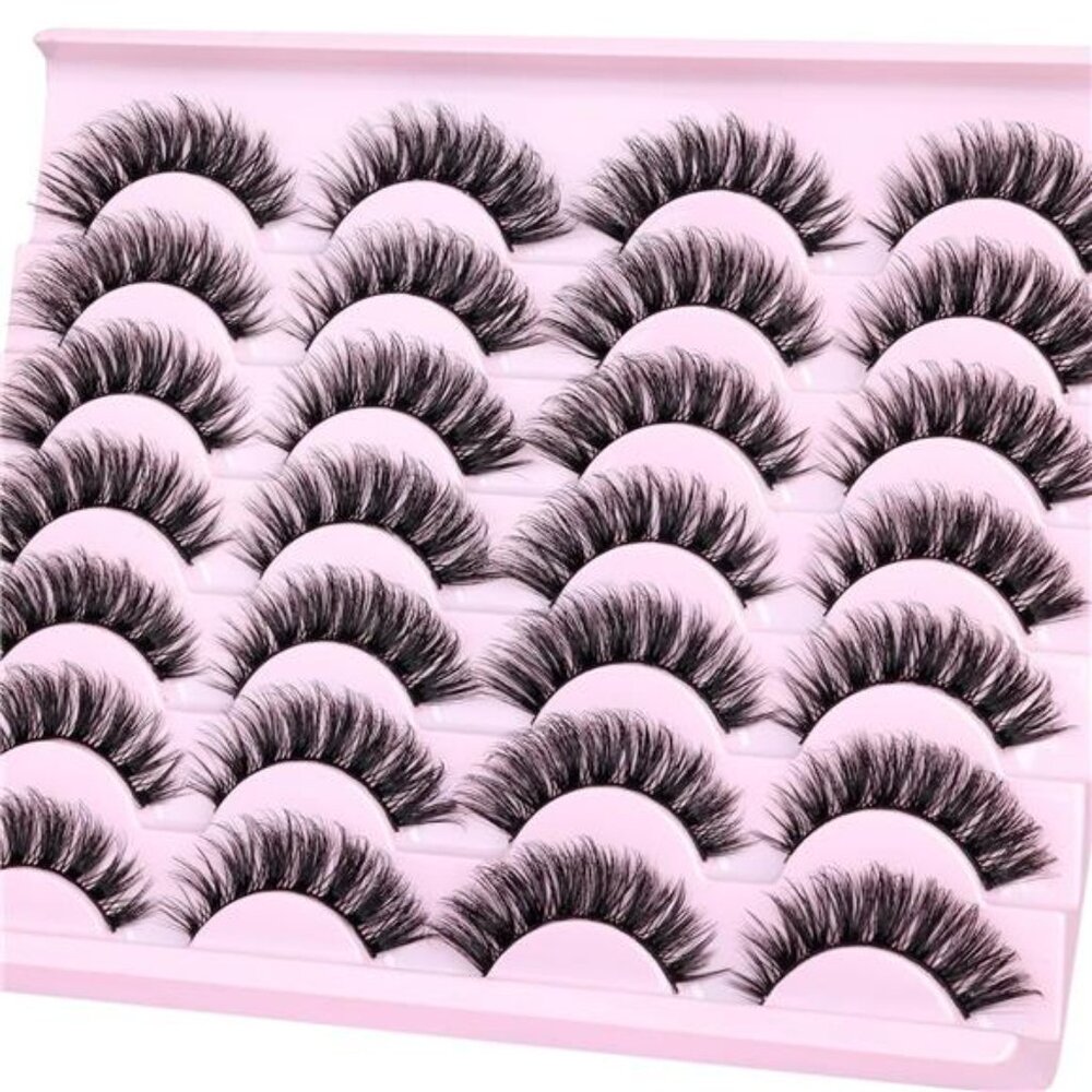 False Eyelashes Russian Strip Lashes Cat Eye Lashes Volume False Lashes D-Curly - Picture 6 of 7